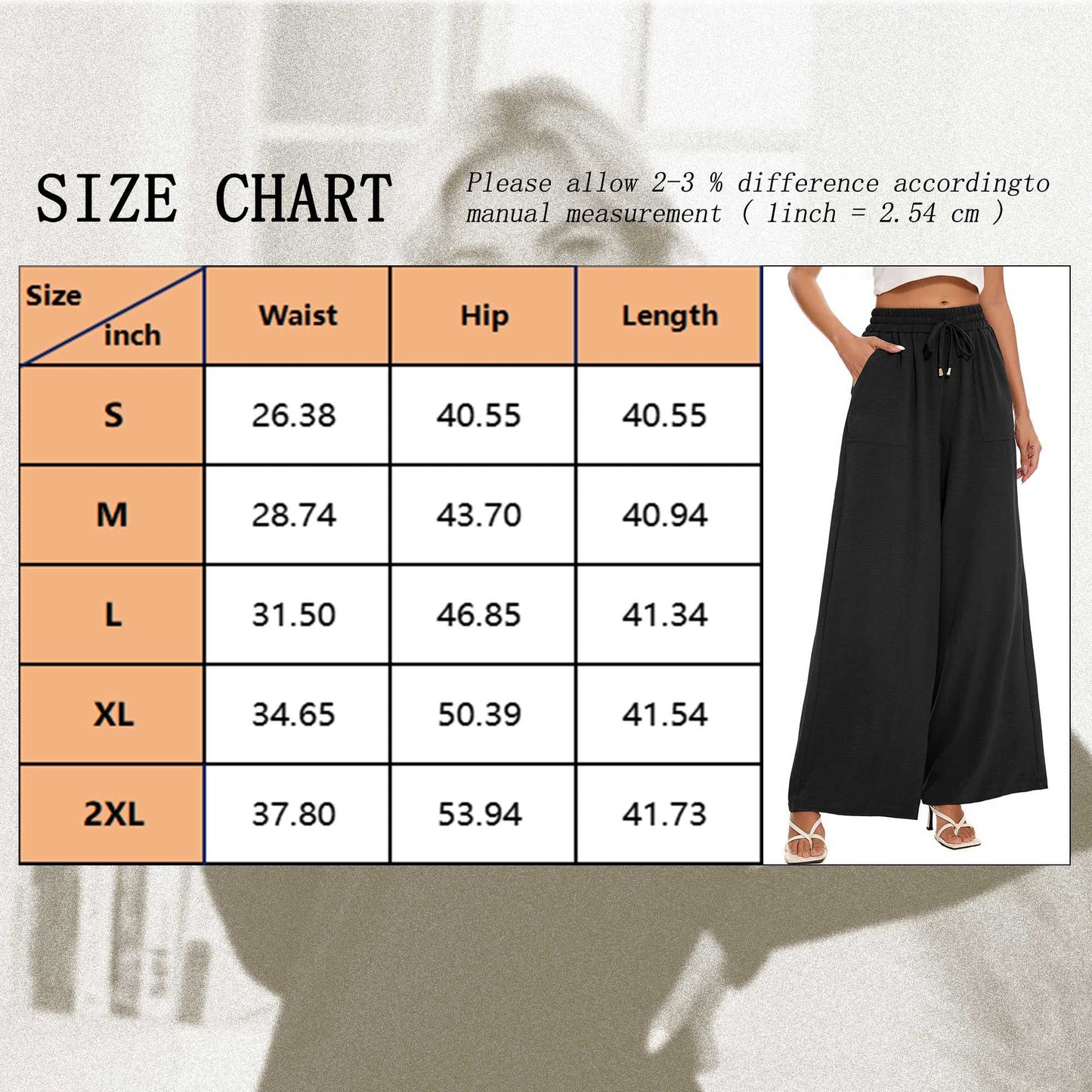 SWQZVT Dress Pants for Women Wide Leg Pants Casual High Waist Palazzo Lounge Pants Comfy Loose Fit Trousers with Pocket