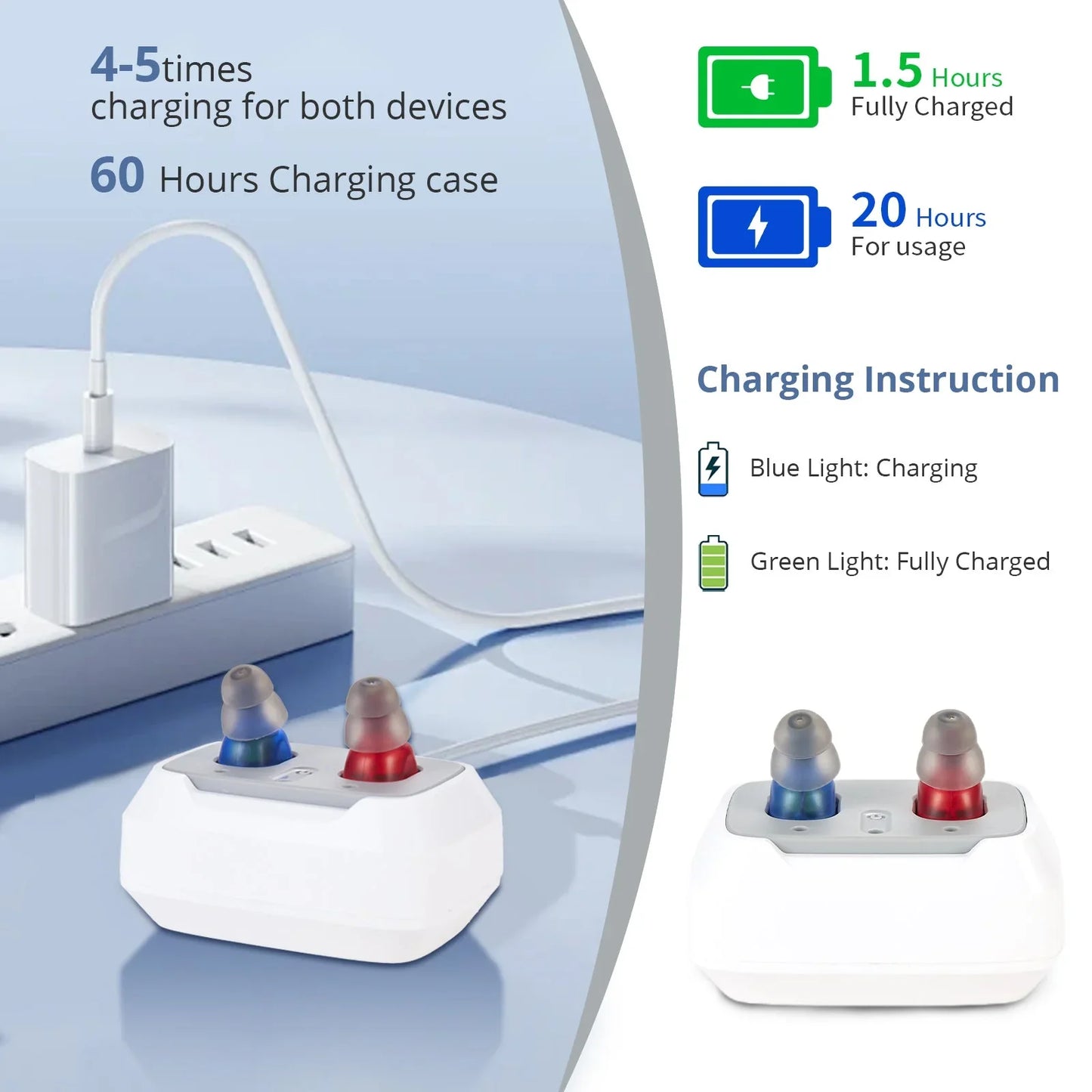 ELCTRTICI Hearing Aids for Seniors, Rechargeable Hearing Aids with Charging Dock, Noise Cancellation, Lightweight & Invisible Design (Beige)