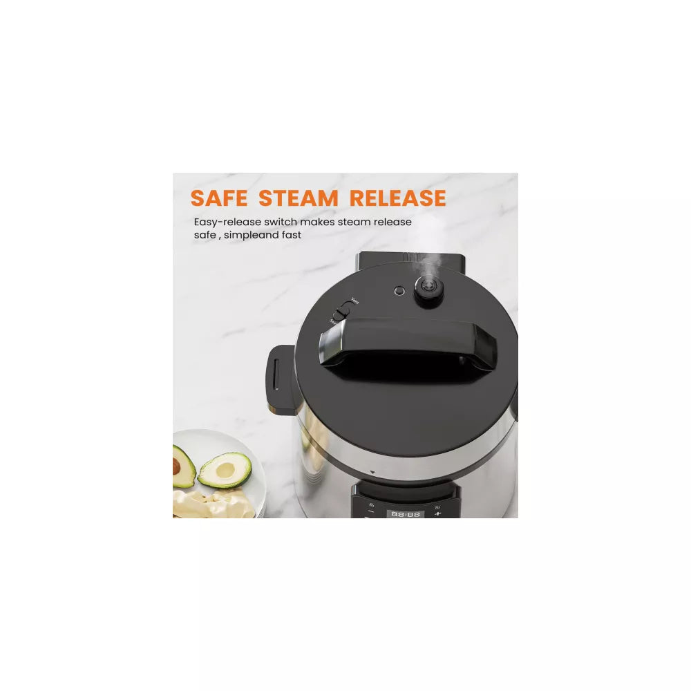 DOMETOUR 9 in 1 Electric Pressure Cooker, Warmer & Sterilizer, Saute, Slow Cooker, Rice Cooker, Multi-Functional Smart Pot 6QT