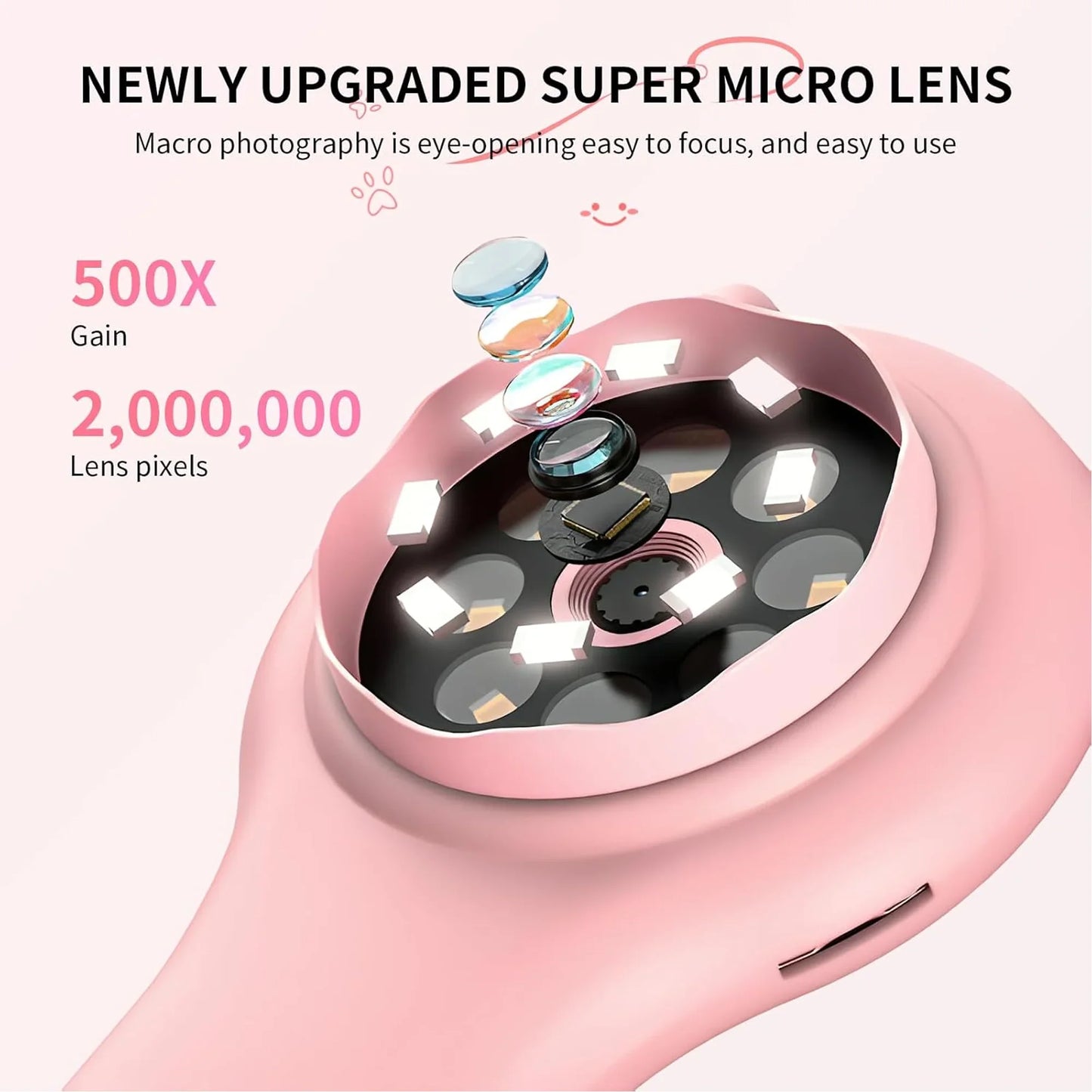 Richgv Microscope for Kids, Mini Handheld Microscope with Magnifying Glass, Portable Microscope Educational Science Toys Gifts for Kids Age 3-8