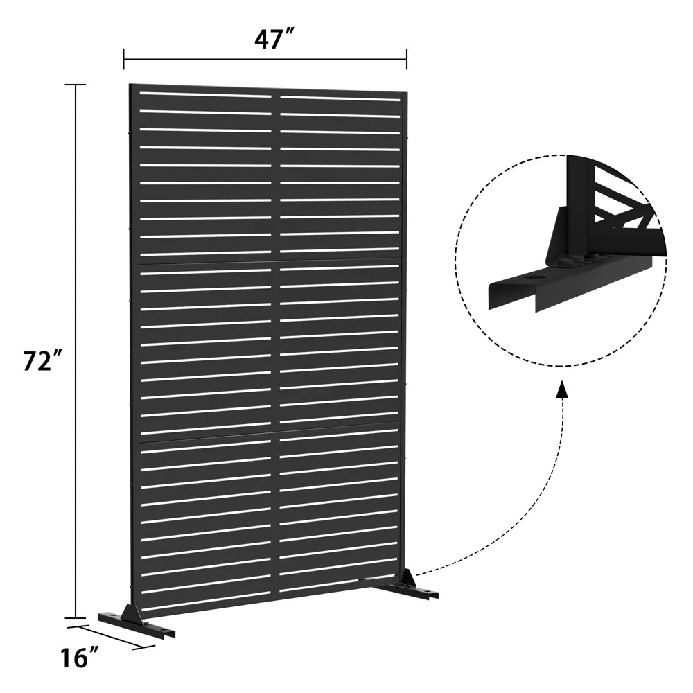 Dovelina Metal Outdoor Privacy Screen Freestanding Patio Decorative Screens