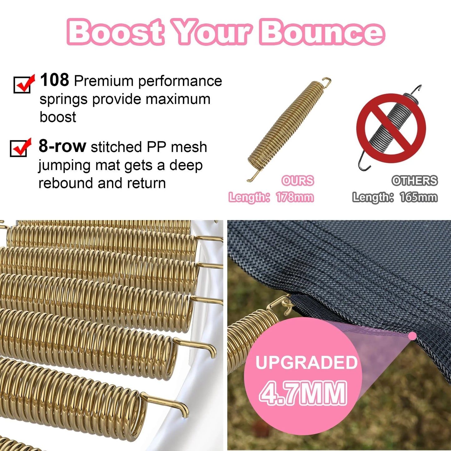 16' Trampoline for Kids with Basketball Hoop, SEGMART Upgraded Kids Outdoor Trampoline with Enclosure Net and Ladder, Heavy Duty Round Recreational Trampoline for Indoor Outdoor Backyard