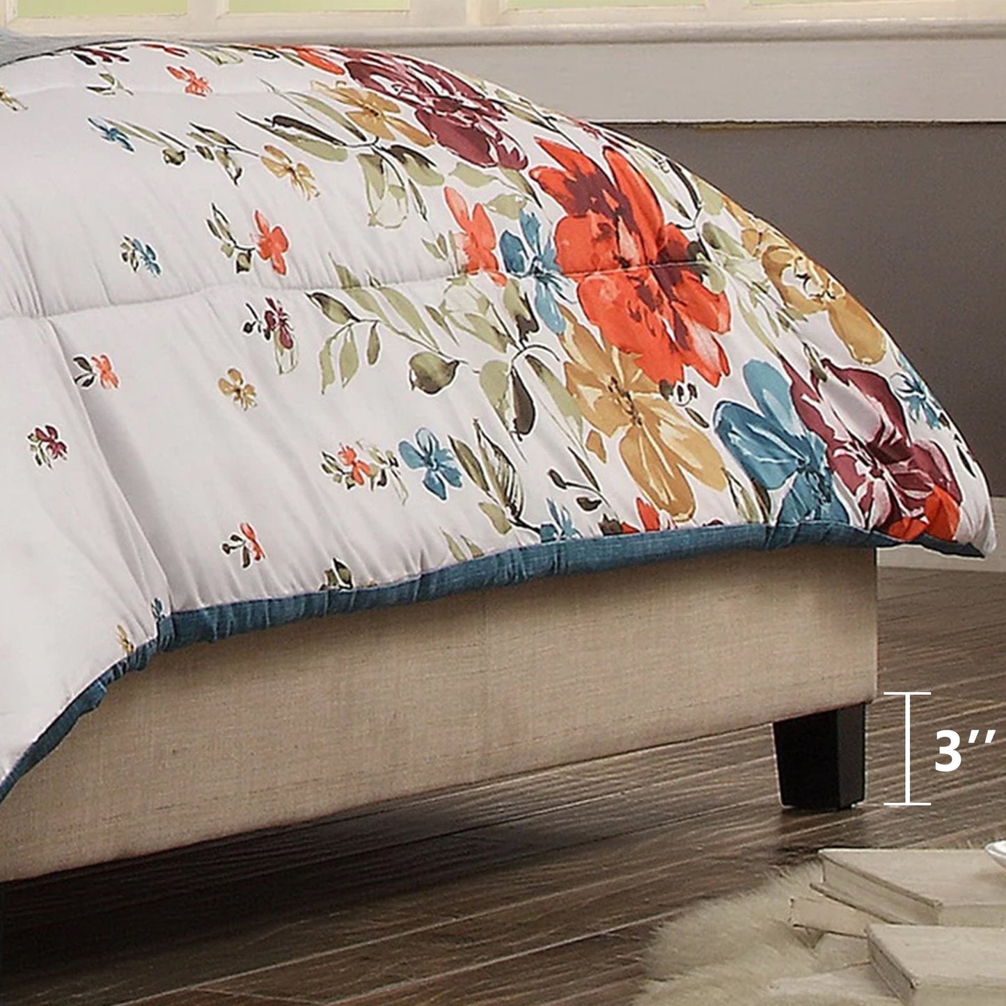 Queen Size Classical Bed Frame with Adjustable Button Tufted Headboard, Fabric Upholstered Platform Bed Frame for Bedroom, Strong Wooden Slat Support, Easy Assembly, Beige