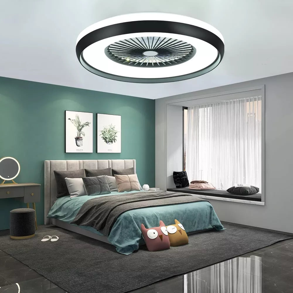 HUMHOLD 24 Inch Smart Ceiling Fan with Lights and Remote/APP Control