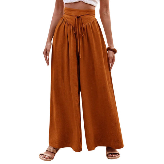 SWQZVT Womens Pants Wide Leg Dress Pants Casual Summer Pants for Women's Loose Louge Pink Palazzo Pants for Women High Waisted Pants L