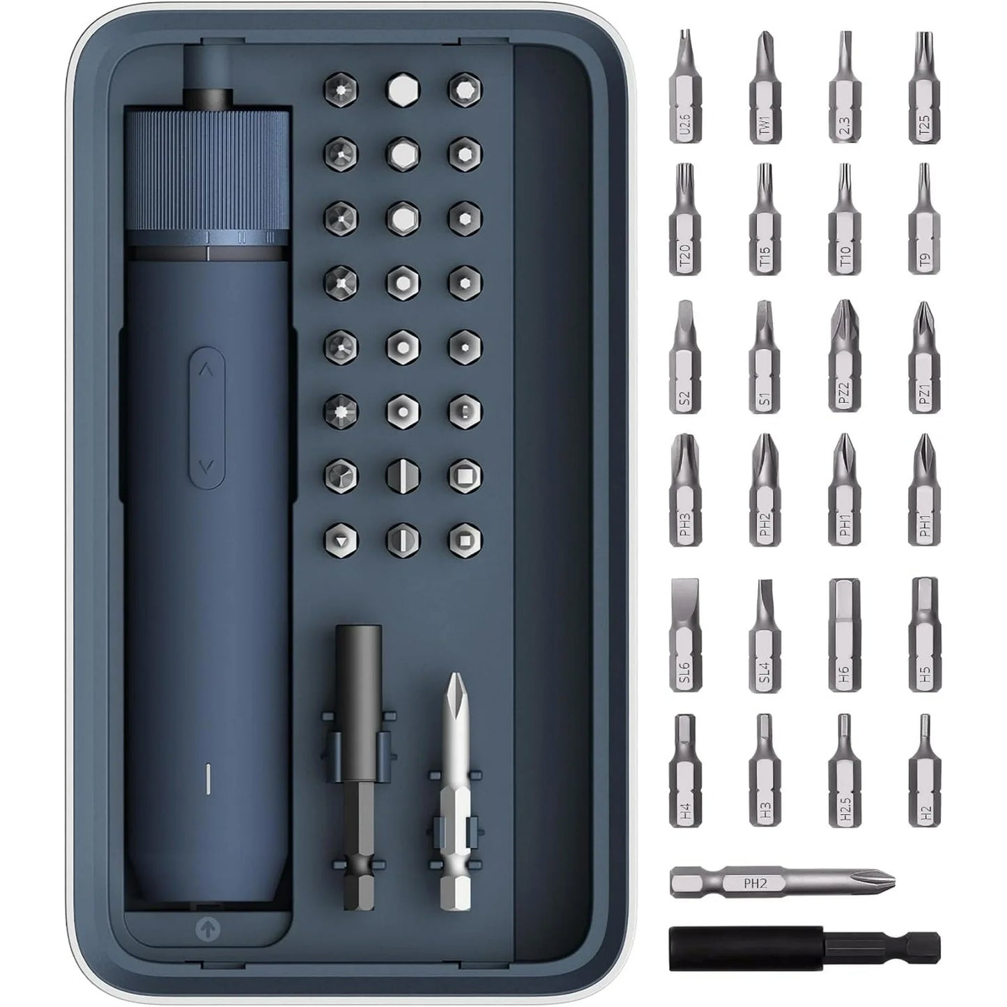 HOTO Electric Screwdriver Kit 25-Piece Upgraded Bit Set 3.6V Cordless Screwdriver Rechargeable