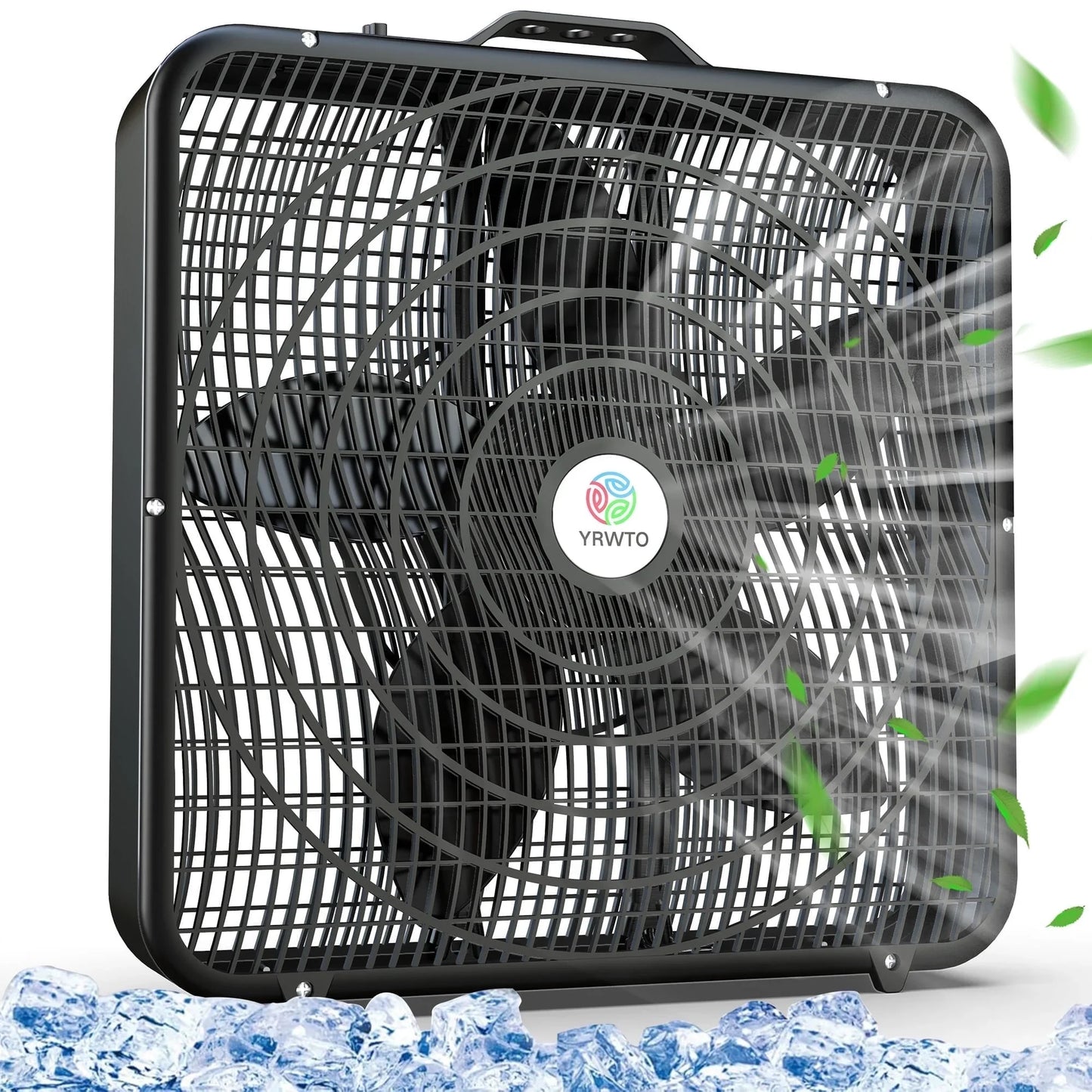 20 Inch Quiet Box Fan ¨C 3 Speed Settings, Powerful Cooling, Whisper-Quiet Operationove, Compact & Portable Cooling Solution!