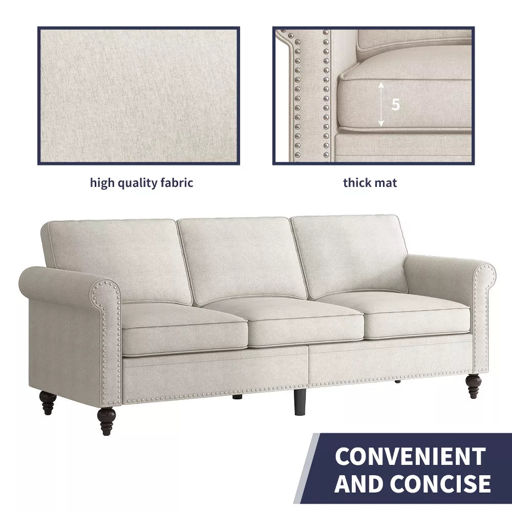 Mjkone 2-Piece Living Room Set,3-Seater Sofa Couch&Loveseat Sofa Couch