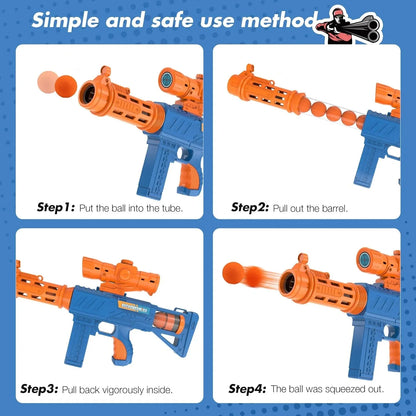 BEEPRINCESS Shooting Game Toy for Age 6, 7, 8, 9, 10+ Years Old Kids Boys - 2 Pack Air Toy Guns & Shooting Target & 24 Foam Balls - Ideal Gift for Christmas Birthday - Compatible with Toy Guns