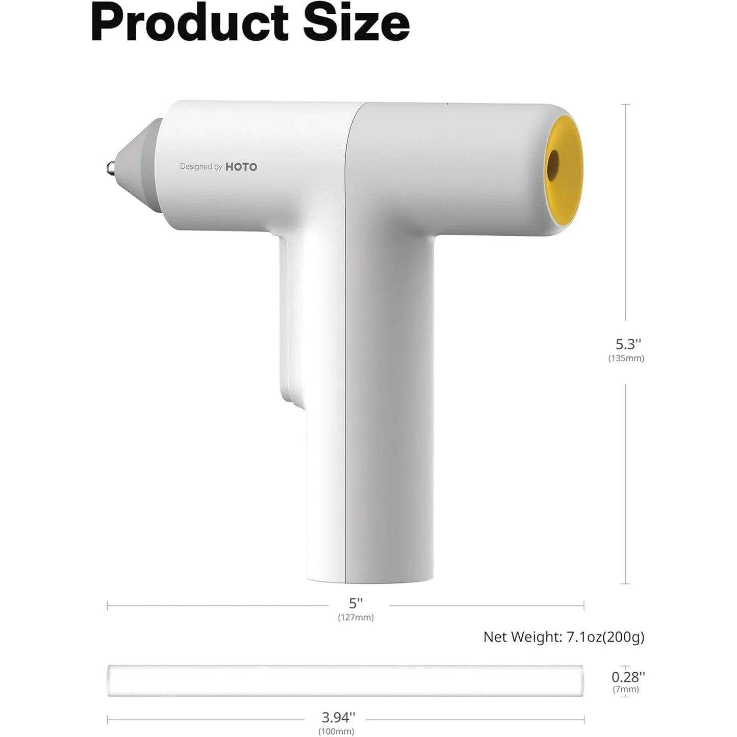 HOTO Glue Gun, Easyflow Hot Glue Gun with 40 Glue Sticks, Auto Dispensing, Fast Preheating Mini Hot Glue Gun without Charging Cable