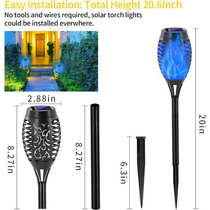 BAOKALER Solar Blue LED Landscape and Walkway Light (8 Pack)