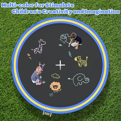 14ft Trampoline with Basketball Hoop, SEGMART Upgraded Round Kids Outdoor Trampoline with Enclosure, Heavy-Duty Backyard Trampoline for Adults and Kids, Blue