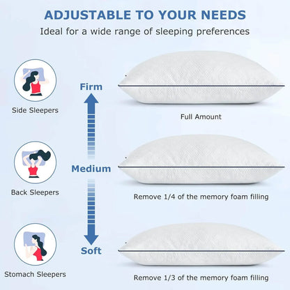 Teler Pillows for Sleeping(2-Pack), Luxury Hotel Pillows Queen Size Set of 2,Bed Pillows for Side and Back Sleeper