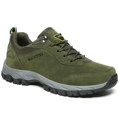 HAOSHIDUO Men's Hiking Shoes Low-Top Waterproof Non-Slip Trekking Trails Sports Shoes Size 7.5