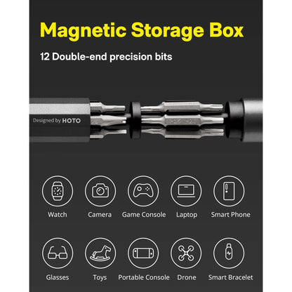 HOTO 24 in 1 Precision Screwdriver Set, Pen Shape Manual Screwdriver - Dark Grey