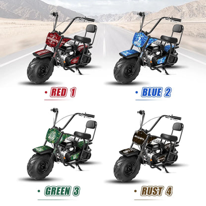 Oryxearth 99cc 4-Stroke Mini Bikes, Gas Powered Mini Dirt Bike, up to 24 mph, Green