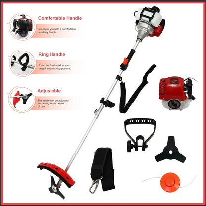 BAOKALER 4-Stroke Gas String Trimmer, 31CC Gas Weed Eaters Grass Weed Trimmer