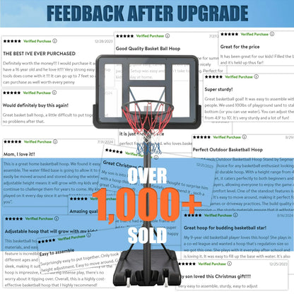 Portable Basketball Hoop Outdoor on Clearance, SEGMART Height Adjustable Swimming Pool Basketball Hoop Goal System with 44 inch PE Backboard for Kids Youth Adults Play in Backyard/Courts/Indoor