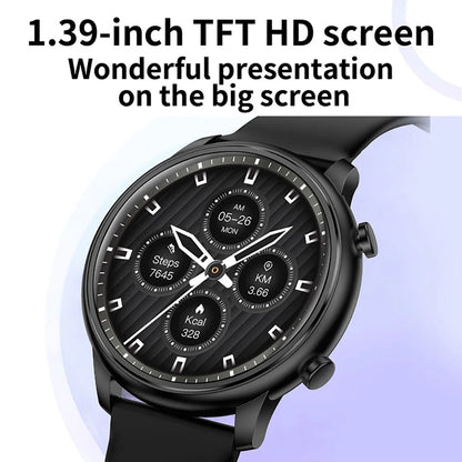 Mingdaln Smartwatch for Android and Iphone, 1.39-Inch Fitness Tracker with Bluetooth (Answer/Make Calls) for Men and Women, Alloy Black