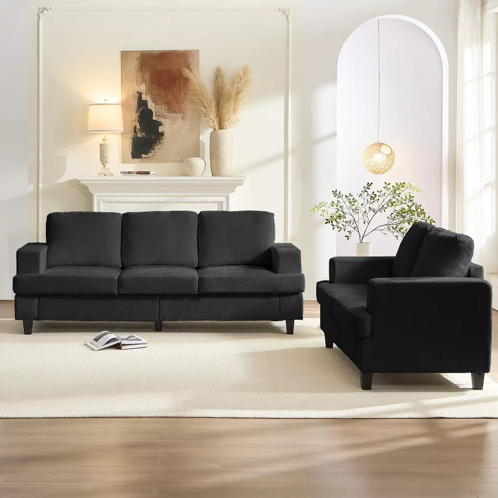 Mjkone 82" Width 3-Seat Sofa&Loveseat,Modular Sectional Couch Furniture Sets