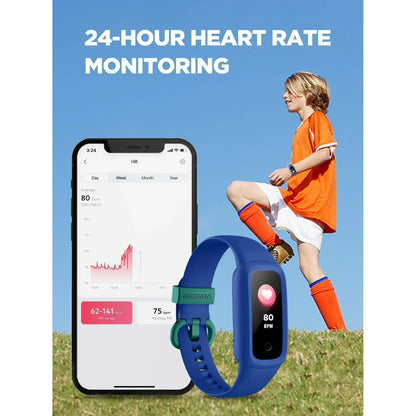 BIGGERFIVE Kids Fitness Tracker, Pedometer, 0.96'' Activity Tracker Watch for Boys Girls, IP68 Waterproof, Blue