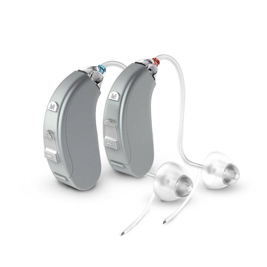 ELCTRTICI VHP-702 Hearing Aids with Batteries for Seniors, Advanced Hearing Aids, BTE Sound Devices with Replaceable Battery (Grey)