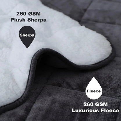 Arsny Heated Weighted Blanket - 50"x60" 13lbs Electric Blanket Fast Heating Heavy Throw Blanket 1/2/4/6/8 Hour Auto Off 10 Heat Settings
