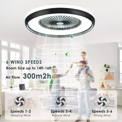 HUMHOLD 24 Inch Smart Ceiling Fan with Lights and Remote/APP Control