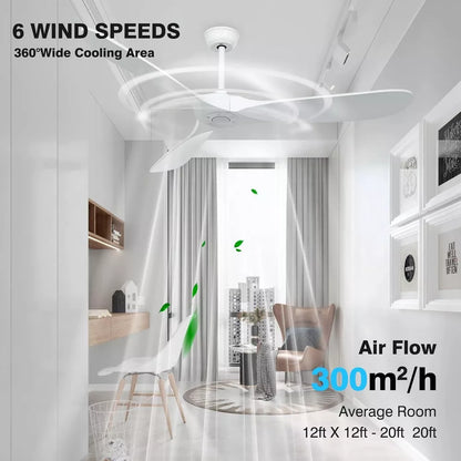 HUMHOLD Wood Ceiling Fan and Remote for Bedroom, Living Room
