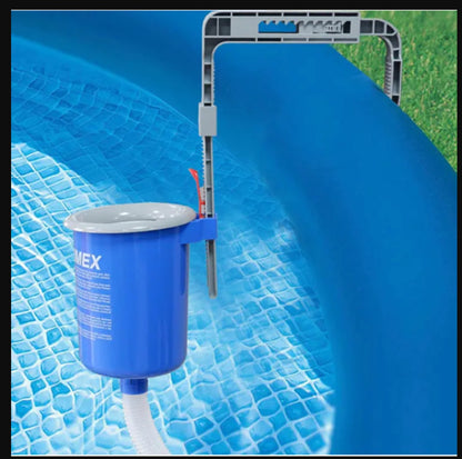 KGC Automatic Above Ground Pool Surface Skimmer 2 Ways Wall Mount for Attach to Inflatable Collars, Tubular & Metal Frame Pool Structures, Skim Debris Pool Maintenance Cleaner