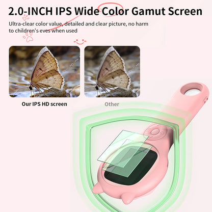 Richgv Microscope for Kids, Mini Handheld Microscope with Magnifying Glass, Portable Microscope Educational Science Toys Gifts for Kids Age 3-8