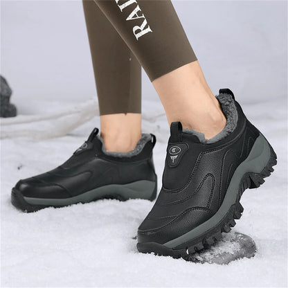 HAOSHIDUO Snow Shoes for Women  Men Comfortable Warm Non-slip Durable Walking Shoes