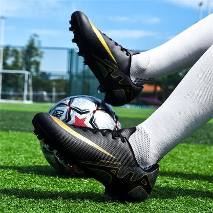 HAOSHIDUO Soccer Cleats for Men Lightweight Durable Lace-Up Outdoor Football Cleats Sports Shoes AG