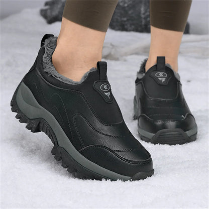 HAOSHIDUO Snow Shoes for Women  Men Comfortable Warm Non-slip Durable Walking Shoes