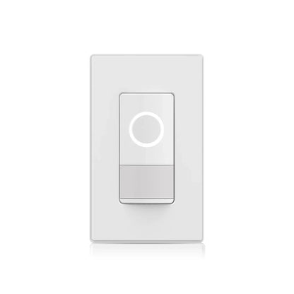 ELEGRP Smart Sensor Light Switch Single Pole, 2.4GHz Wi-Fi Dimmer Switch Compatible with Alexa & Google Assistant, APP Control, Neutral Wire Required, UL Listed, No Hub Required, White 1PC