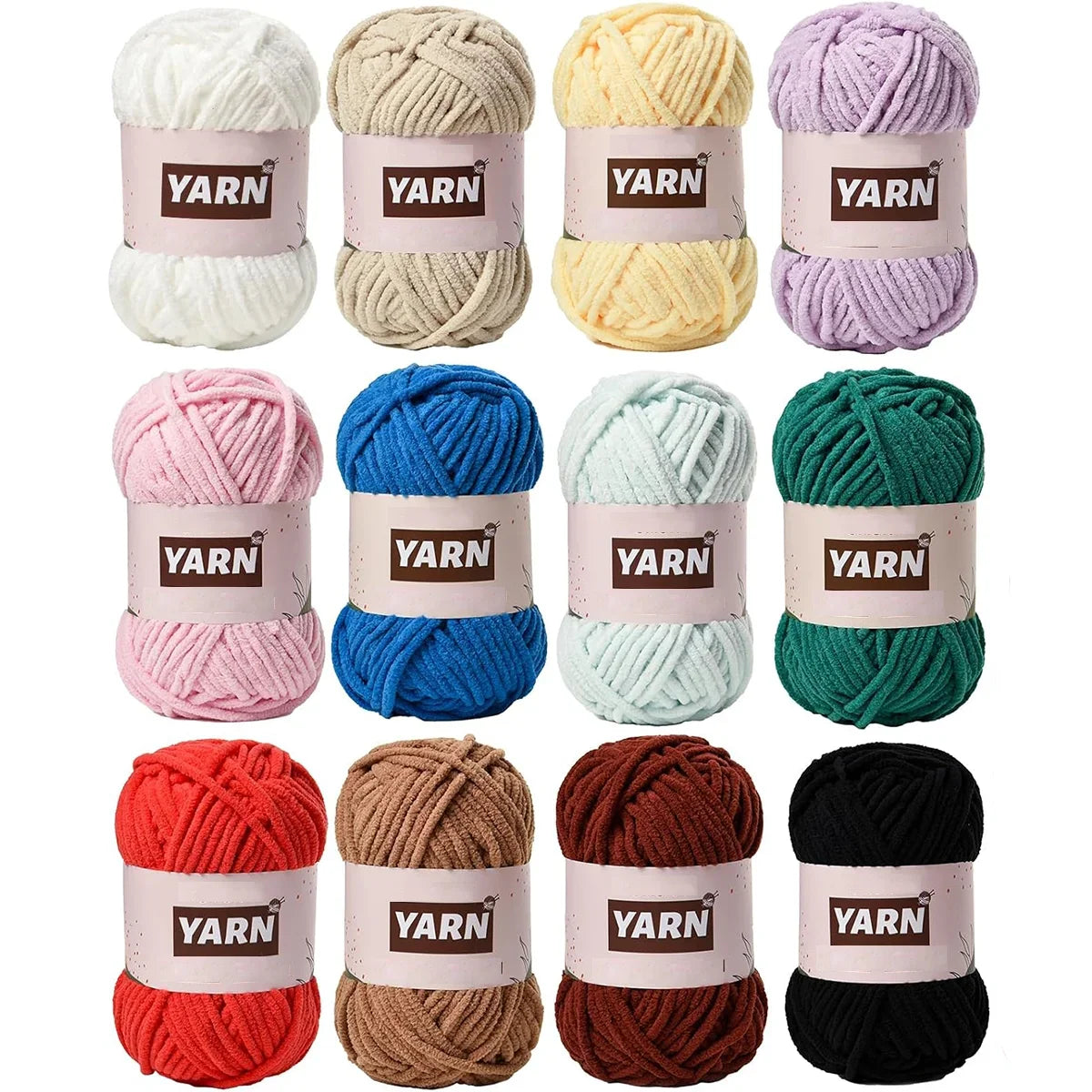 Fuebueo Chunky Yarn for Hand Knitting,Chunky Knit Blanket Yarn Thick Fluffy Yarn for Crocheting Bulky Hand Knitting Blanket