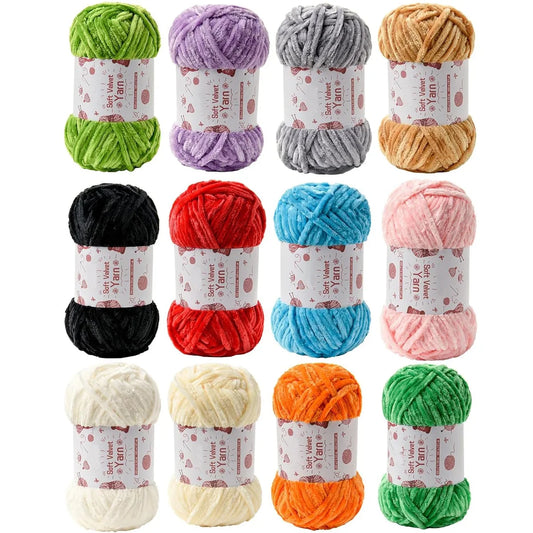 Fuebueo Clearance Chunky Knit Yarn,Super Bulky Large Soft Fluffy Yarn,Tie Dye Plush Fuzzy Yarn,Mixed Color Thick Chenille Yarn for Hand Knitting/arm Knitting