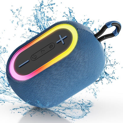 JYX Portable Bluetooth Speaker, IPX7 Waterproof Speaker with DJ Lights, Deep Bass Outdoor Speaker, 6-8H Playtime, Dual Pairing, TF card, USB, Stereo Sound Small Wireless Speaker for Travel, Hiking