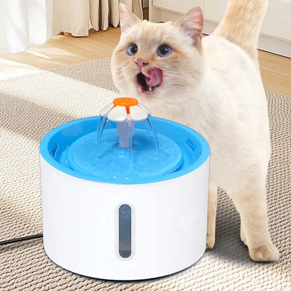 KGC 2L Cat Water Fountain Soft Flow with Advanced Filtration System, 3 Drinking Modes for Automatic Cats' Hydration