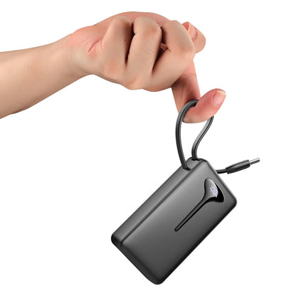 Portable Charger 10000mAh, Power Bank LED Display with 22.5W Fast Charging Battery Pack USB-C In&Out with Built in Cable Battery Bank, Powerbank for iPhone/Android/Samsung Laptop,Travel Essentials