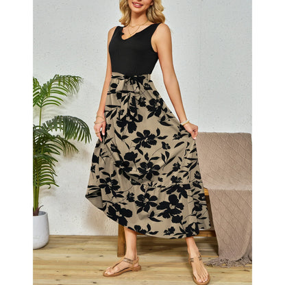 a.Jesdani Women Casual Dresses Sleeveless Ribbed Loose Long Maxi Dresses with Pockets S XXL