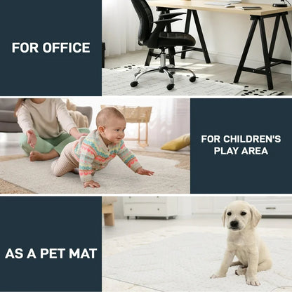 YEERSWAG Office Chair Mat for Carpet Floor 48x30 PVC Chair Mat,Carpet Protector Rectangle Transparent Non-Slip Computer Desk Chair Mat with Grippers for Work, Home,Gaming